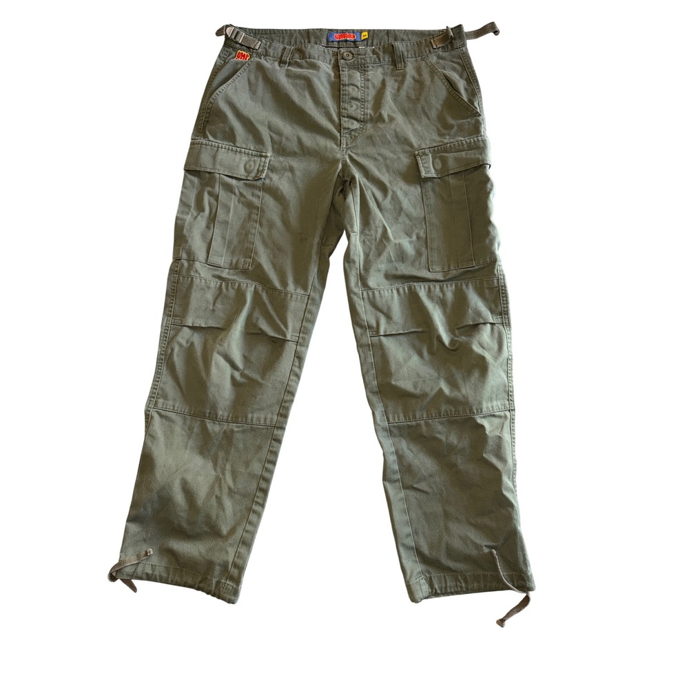 Empire Mens Cargo Pants Olive Green Utility Tactical Multi Pocket Size 32